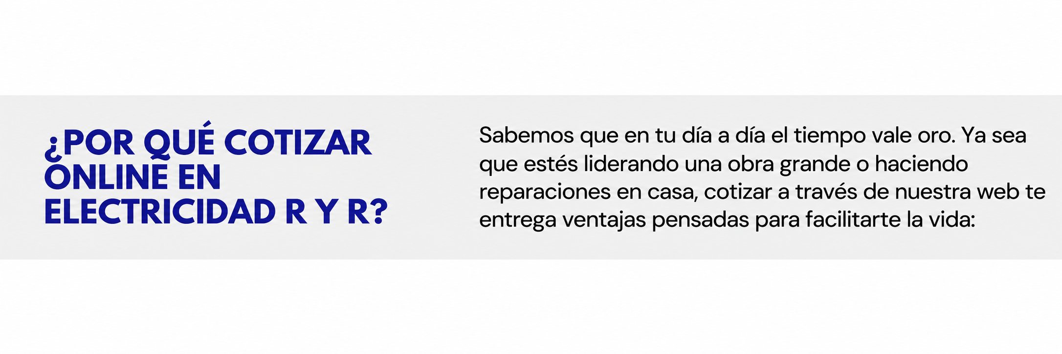 Por que cotizar online en Electricidad R y R